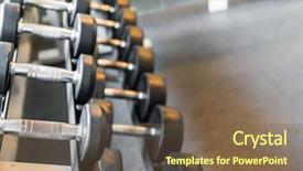  Presentation with sports - Presentation featuring filtered image processed vintage effect background and a violet colored foreground