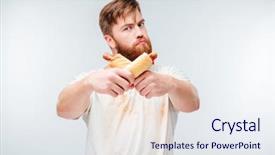  Presentation with filthy - Theme enhanced with filthy shirt holding two hotdog background and a sky blue colored foreground