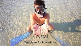  Presentation with fun - Cool new presentation theme with fin ring - funny young man ready backdrop and a  colored foreground