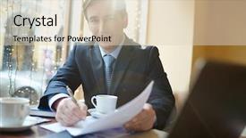  Presentation with director - Slide set consisting of finacial director background and a lemonade colored foreground