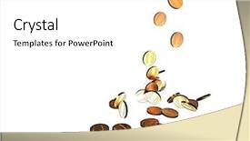  Presentation with microbiology 3d rendering virus bacteria - Cool new presentation theme with finacial investment - falling coins 3d rendering image backdrop and a white colored foreground