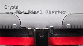  Presentation with conclusion - Audience pleasing slide set consisting of final-chapter-written backdrop and a light gray colored foreground