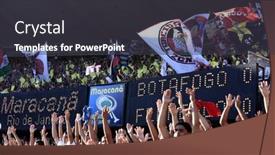  Presentation with brazil - Cool new presentation theme with final-of-the-soccer-rio backdrop and a dark gray colored foreground