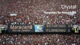  Presentation with brazil - Presentation having final-of-the-soccer-rio background and a gray colored foreground