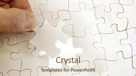  Presentation with final - PPT layouts with final piece of jigsaw puzzle background and a sky blue colored foreground
