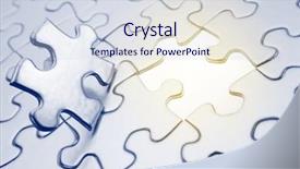  Presentation with puzzle piece steps - PPT theme featuring final piece of jigsaw puzzle background and a  colored foreground