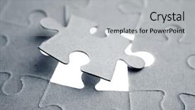  Presentation with falling jigsaw piecs - Beautiful slides featuring final piece of jigsaw puzzle backdrop and a  colored foreground