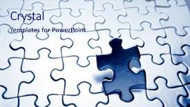  Presentation with falling jigsaw piecs - Audience pleasing slide set consisting of final piece of jigsaw puzzle backdrop and a sky blue colored foreground