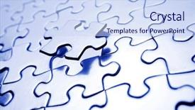  Presentation with final - Presentation design with final piece of jigsaw puzzle background and a sky blue colored foreground