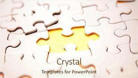  Presentation with final - Audience pleasing presentation theme consisting of final piece of puzzle backdrop and a cream colored foreground