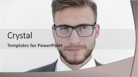  Presentation with conference - Audience pleasing theme consisting of final project - triumphant business team standing backdrop and a light gray colored foreground