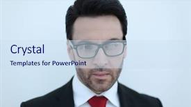  Presentation with conference - Theme having final project - triumphant business team standing background and a sky blue colored foreground