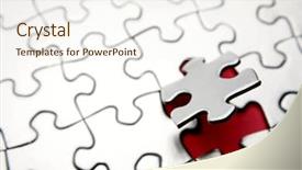  Presentation with last - Theme having final puzle - last piece of jigsaw puzzle background and a sky blue colored foreground