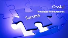  Presentation with final - PPT theme enhanced with final puzle - placing last piece of jigsaw background and a cobalt blue colored foreground