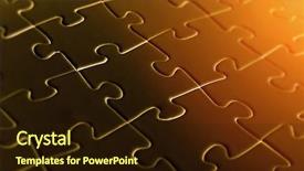  Presentation with golden puzzle piece - Cool new presentation with final puzle - puzzle piece background backdrop and a  colored foreground