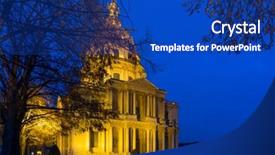  Presentation with resting place - Colorful presentation design enhanced with final resting place of napoleon backdrop and a ocean colored foreground