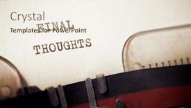  Presentation with final - PPT theme enhanced with final-thoughts-phrase-written background and a sky blue colored foreground