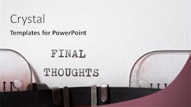  Presentation with thoughts - Beautiful PPT theme featuring final-thoughts-phrase-written backdrop and a white colored foreground