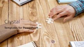  Presentation with solution - Amazing theme having finally-finding-solution-mixed-media backdrop and a coral colored foreground