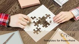  Presentation with solution - Colorful PPT layouts enhanced with finally-finding-solution backdrop and a coral colored foreground