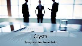  Presentation with displaying - Slide set having finance - close-shot of a tablet computer background and a light blue colored foreground