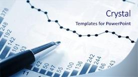  Presentation with finance - Theme enhanced with finance - financial chart background and a sky blue colored foreground