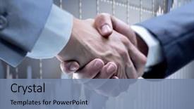  Presentation with black hand - Beautiful PPT theme featuring finance - handshake - hand holding backdrop and a seafoam green colored foreground