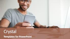  Presentation with joyful - Presentation having finance - joyful african man dressed background and a coral colored foreground