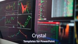  Presentation with computers - Presentation theme having finance - two monitors of computers background and a wine colored foreground