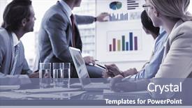  Presentation with board meeting - Presentation with finance - young business people in board background and a seafoam green colored foreground