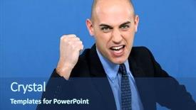  Presentation with bald - Slide set enhanced with finance amimated - excited bald man background and a ocean colored foreground