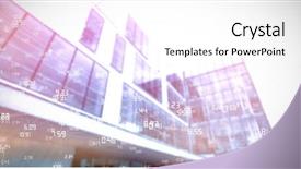  Presentation with skyscraper - Colorful PPT theme enhanced with finance amimated - screen with times against low backdrop and a white colored foreground