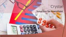  Presentation with finance teplates - Beautiful PPT theme featuring finance-analyst-feeling-sick-due backdrop and a coral colored foreground