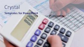  Presentation with get more from your financial reports - Colorful theme enhanced with finance-analyst-looking-and-financial backdrop and a sky blue colored foreground