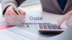  Presentation with get more from your financial reports - Audience pleasing PPT theme consisting of finance analyst looking and financial backdrop and a lemonade colored foreground