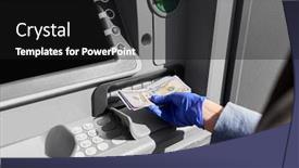  Presentation with atm machine - Amazing presentation having finance-bank-and-hygiene-concept backdrop and a black colored foreground