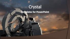  Presentation with composite - PPT theme having finance blue orange - 3d composite image of damaged background and a ocean colored foreground