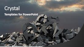  Presentation with stop bullying signs - Cool new presentation theme with finance blue orange - 3d image of damaged various backdrop and a dark gray colored foreground