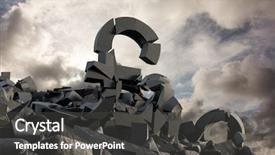  Presentation with stones - Colorful theme enhanced with finance blue orange - 3d image of various damaged backdrop and a dark gray colored foreground