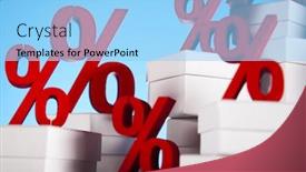  Presentation with percent - Slide deck enhanced with finance concept percent background and a light blue colored foreground