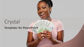  Presentation with african people - Audience pleasing slide deck consisting of finance-currency-and-people-concept backdrop and a light gray colored foreground