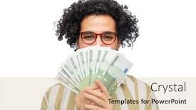  Presentation with finance - Slide set enhanced with finance-currency-and-people-concept background and a coral colored foreground