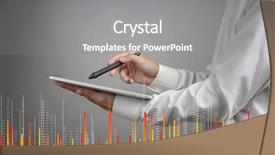  Presentation with data analytics - Amazing presentation having finance-data-concept-man-working backdrop and a gray colored foreground