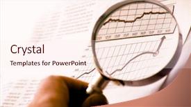  Presentation with diagram - Presentation design with finance factor - diagram magnifier background and a lemonade colored foreground