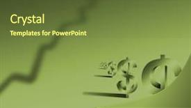  Presentation with green shadow - Theme having finance factor - green and chart arrow shadow background and a  colored foreground