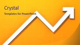  Presentation with statistic - Beautiful presentation theme featuring finance factor - rising statistic backdrop and a light gray colored foreground