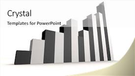  Presentation with statistics - Audience pleasing presentation theme consisting of finance factor - rising statistics backdrop and a  colored foreground