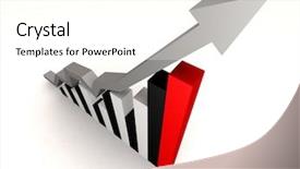  Presentation with statistics - PPT theme featuring finance factor - rising statistics background and a  colored foreground