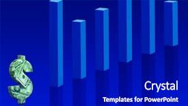  Presentation with bar - Presentation design with finance factor - symbol and bar chart background and a  colored foreground