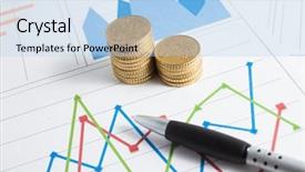  Presentation with forex - Presentation having finance forex - stack of coins background and a light blue colored foreground